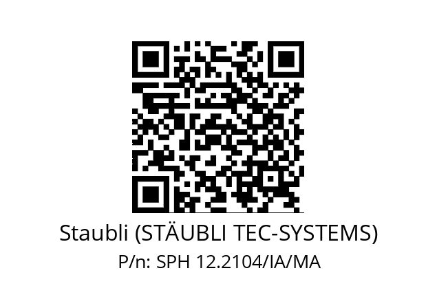   Staubli (STÄUBLI TEC-SYSTEMS) SPH 12.2104/IA/MA