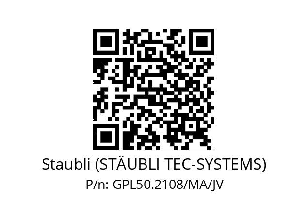   Staubli (STÄUBLI TEC-SYSTEMS) GPL50.2108/MA/JV