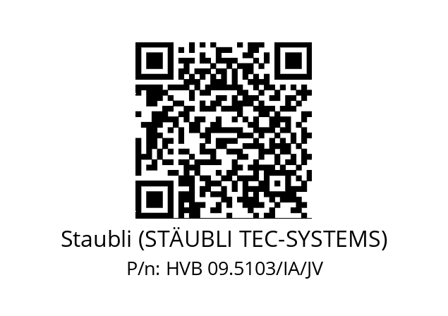   Staubli (STÄUBLI TEC-SYSTEMS) HVB 09.5103/IA/JV