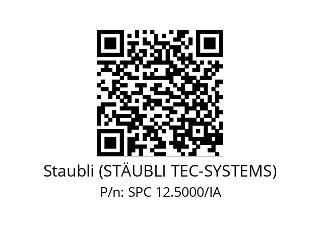   Staubli (STÄUBLI TEC-SYSTEMS) SPC 12.5000/IA