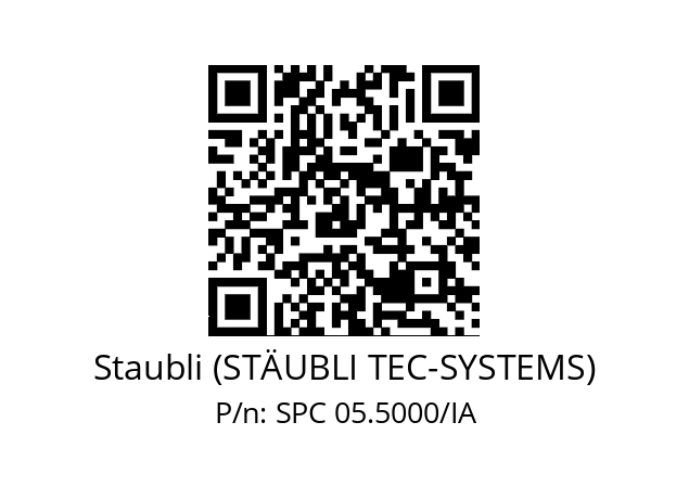   Staubli (STÄUBLI TEC-SYSTEMS) SPC 05.5000/IA