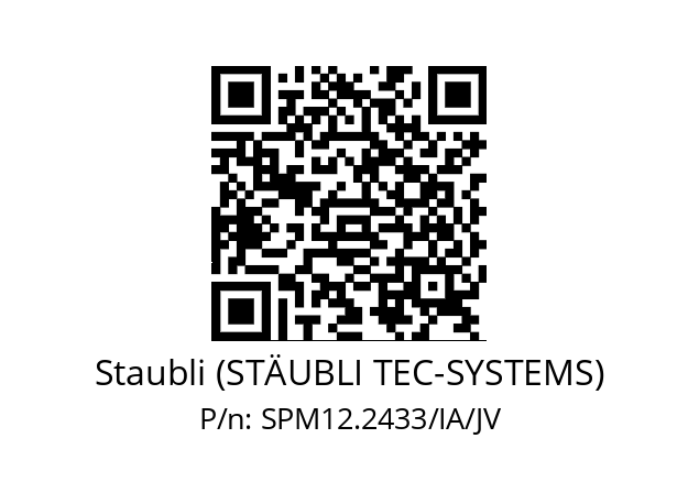   Staubli (STÄUBLI TEC-SYSTEMS) SPM12.2433/IA/JV