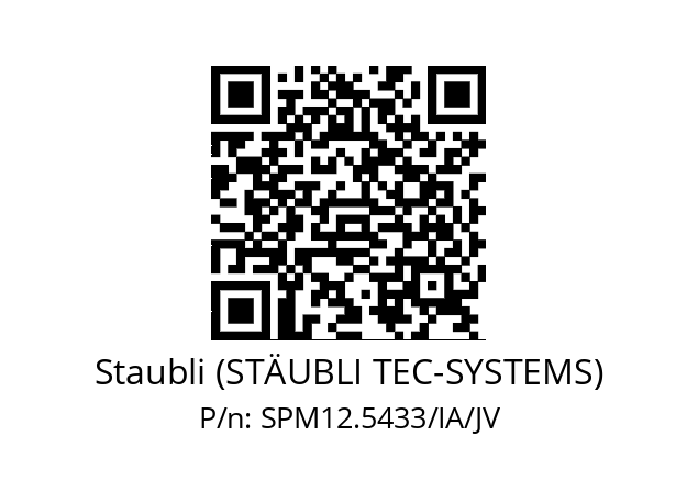   Staubli (STÄUBLI TEC-SYSTEMS) SPM12.5433/IA/JV