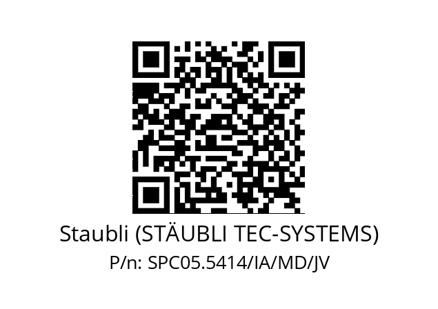   Staubli (STÄUBLI TEC-SYSTEMS) SPC05.5414/IA/MD/JV