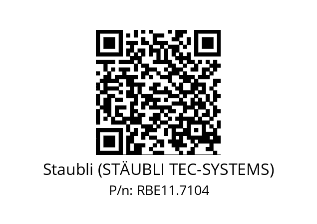   Staubli (STÄUBLI TEC-SYSTEMS) RBE11.7104