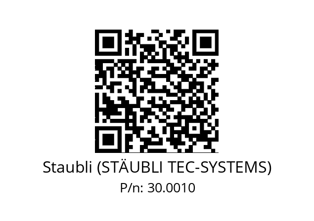   Staubli (STÄUBLI TEC-SYSTEMS) 30.0010