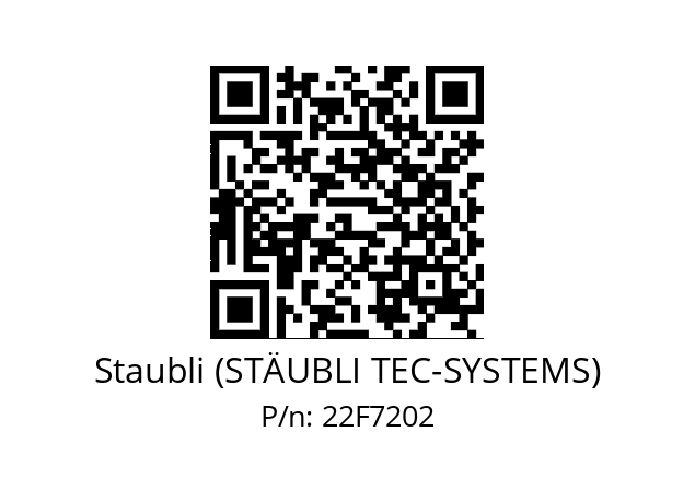   Staubli (STÄUBLI TEC-SYSTEMS) 22F7202