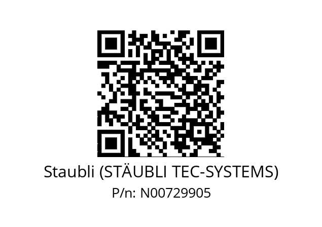  N00732597 Staubli (STÄUBLI TEC-SYSTEMS) N00729905