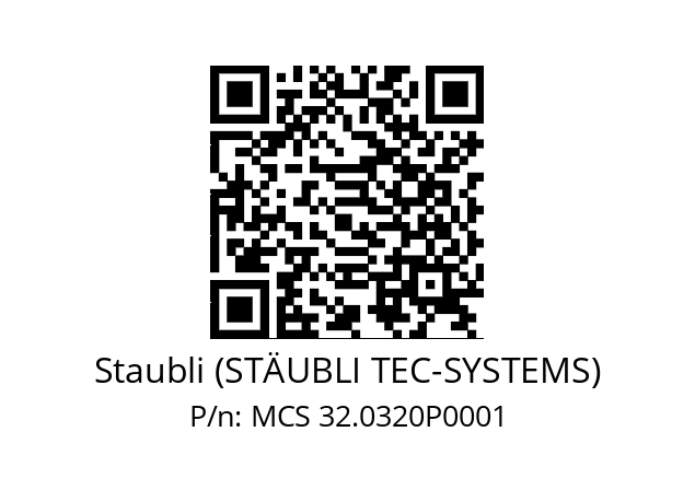   Staubli (STÄUBLI TEC-SYSTEMS) MCS 32.0320P0001