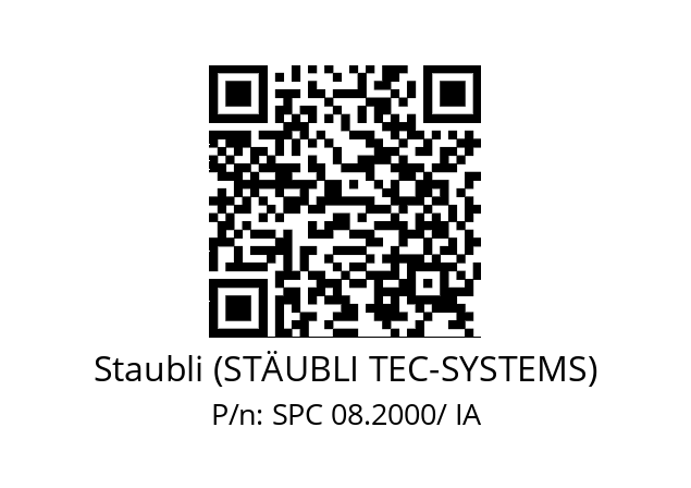   Staubli (STÄUBLI TEC-SYSTEMS) SPC 08.2000/ IA