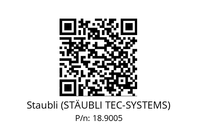   Staubli (STÄUBLI TEC-SYSTEMS) 18.9005