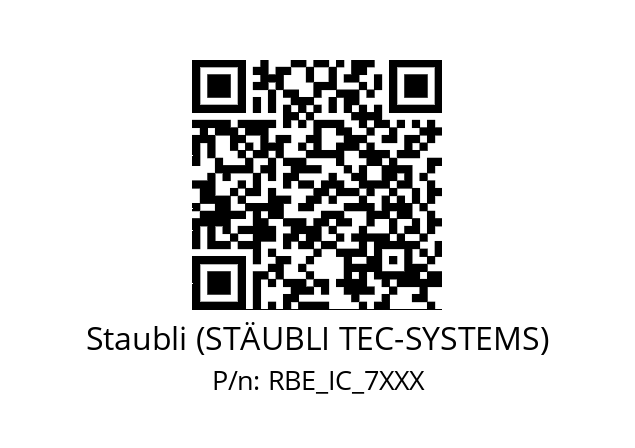   Staubli (STÄUBLI TEC-SYSTEMS) RBE_IC_7XXX