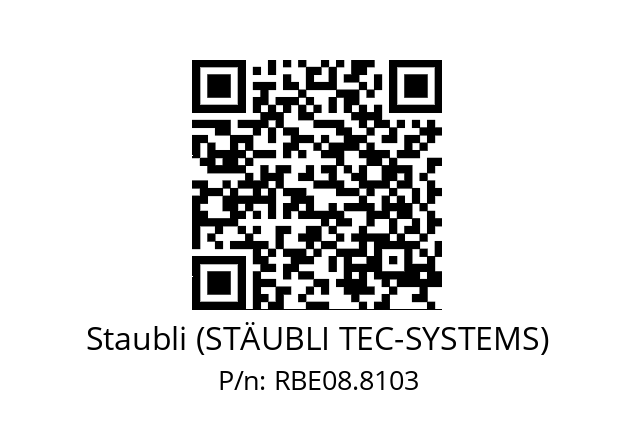   Staubli (STÄUBLI TEC-SYSTEMS) RBE08.8103