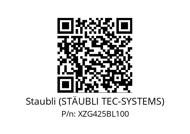   Staubli (STÄUBLI TEC-SYSTEMS) XZG425BL100