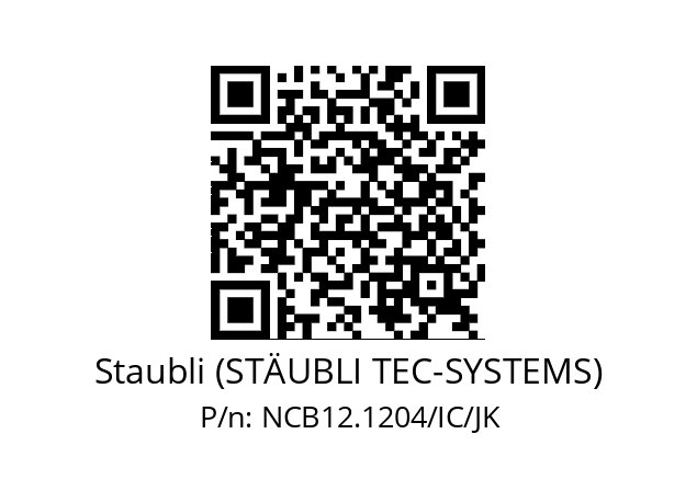   Staubli (STÄUBLI TEC-SYSTEMS) NCB12.1204/IC/JK