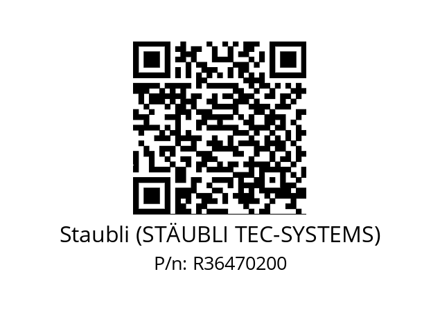   Staubli (STÄUBLI TEC-SYSTEMS) R36470200