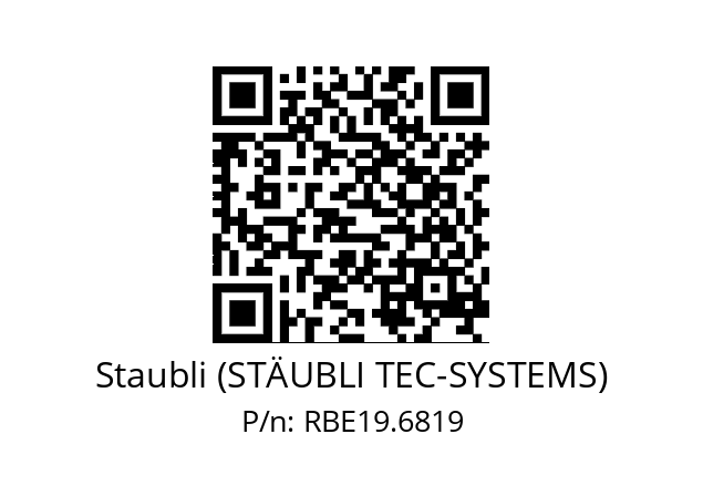   Staubli (STÄUBLI TEC-SYSTEMS) RBE19.6819