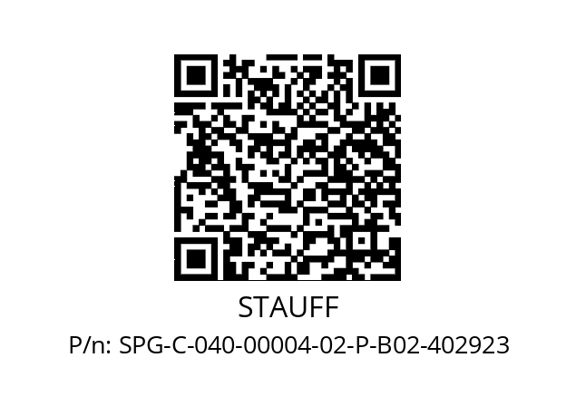   STAUFF SPG-C-040-00004-02-P-B02-402923