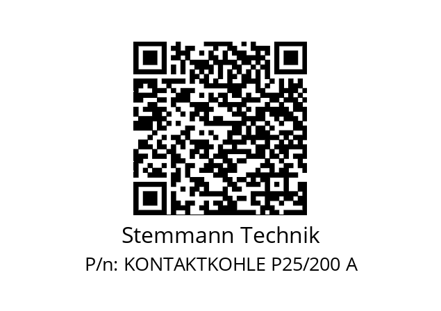   Stemmann Technik KONTAKTKOHLE P25/200 A