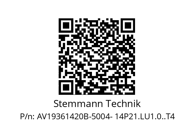   Stemmann Technik AV19361420B-5004- 14P21.LU1.0..T4