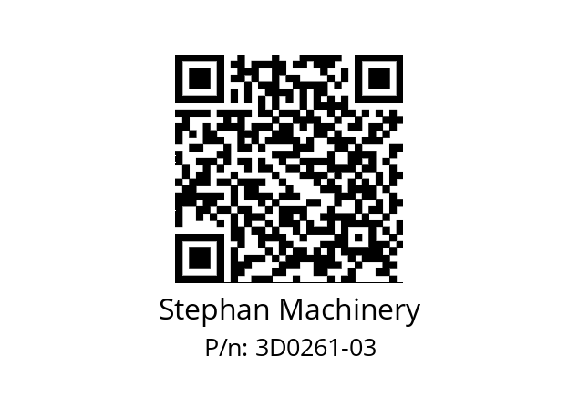   Stephan Machinery 3D0261-03