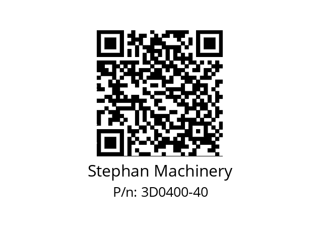   Stephan Machinery 3D0400-40