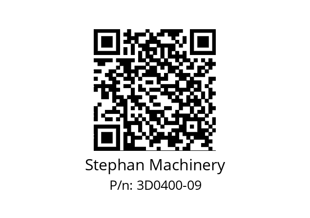   Stephan Machinery 3D0400-09