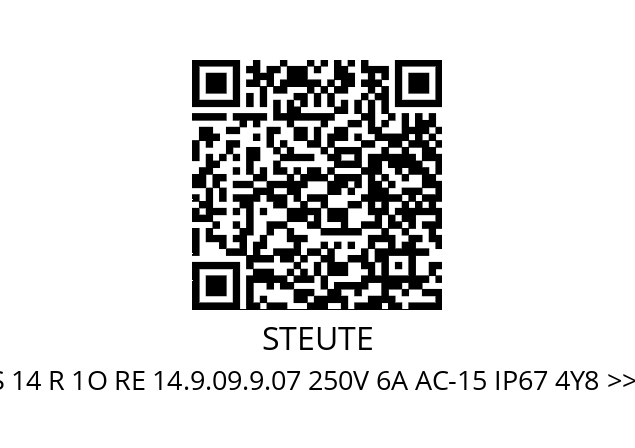   STEUTE ES 14 R 1O RE 14.9.09.9.07 250V 6A AC-15 IP67 4Y8 >>> OEM