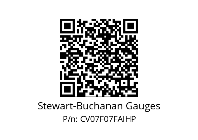   Stewart-Buchanan Gauges CV07F07FAIHP