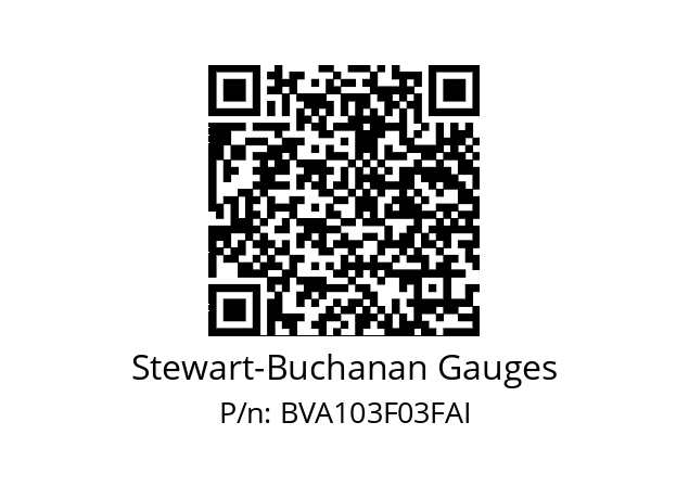   Stewart-Buchanan Gauges BVA103F03FAI