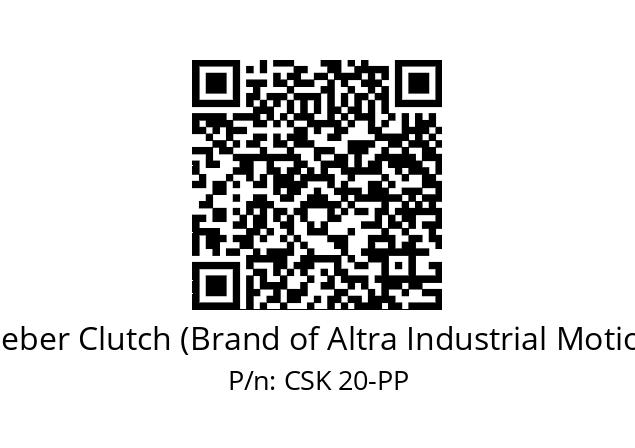   Stieber Clutch (Brand of Altra Industrial Motion) CSK 20-PP