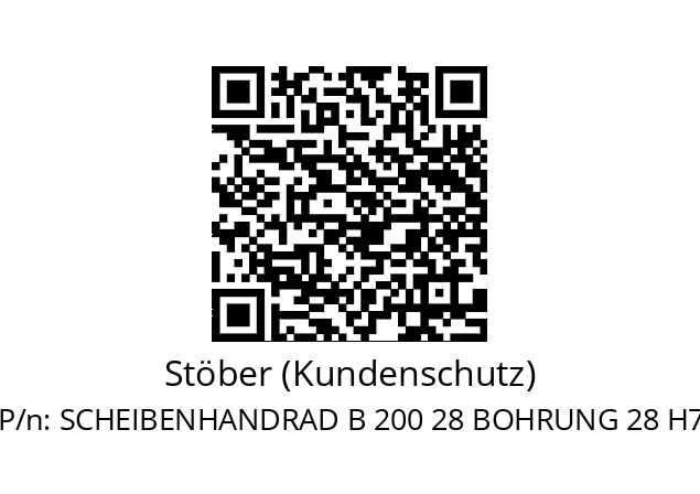   Stöber (Kundenschutz) SCHEIBENHANDRAD B 200 28 BOHRUNG 28 H7