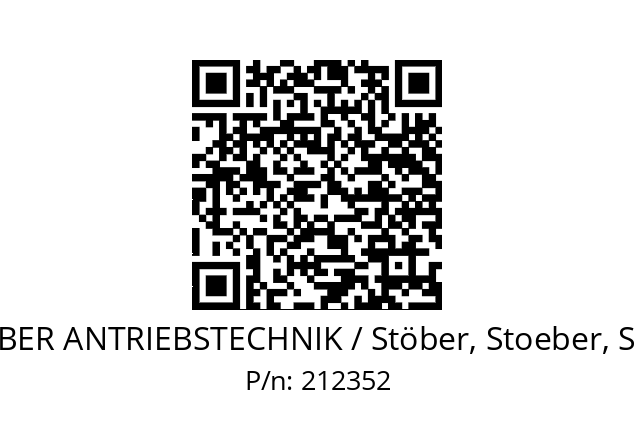   STOEBER ANTRIEBSTECHNIK / Stöber, Stoeber, Stober 212352