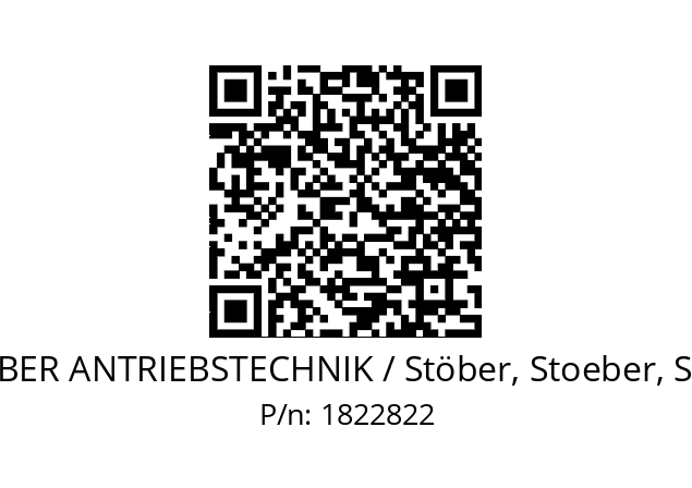   STOEBER ANTRIEBSTECHNIK / Stöber, Stoeber, Stober 1822822