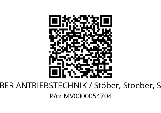   STOEBER ANTRIEBSTECHNIK / Stöber, Stoeber, Stober MV0000054704