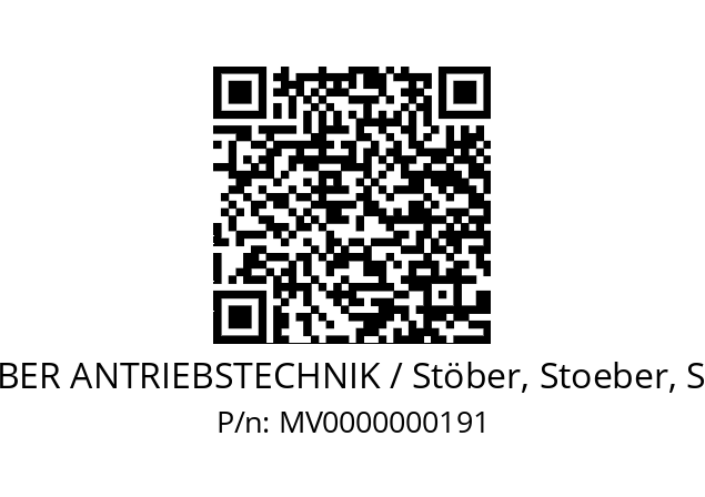   STOEBER ANTRIEBSTECHNIK / Stöber, Stoeber, Stober MV0000000191