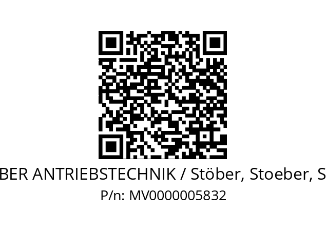   STOEBER ANTRIEBSTECHNIK / Stöber, Stoeber, Stober MV0000005832