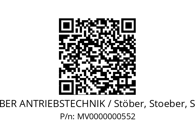   STOEBER ANTRIEBSTECHNIK / Stöber, Stoeber, Stober MV0000000552