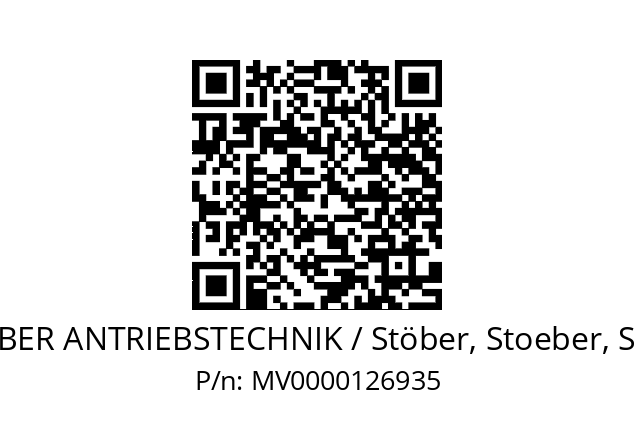   STOEBER ANTRIEBSTECHNIK / Stöber, Stoeber, Stober MV0000126935