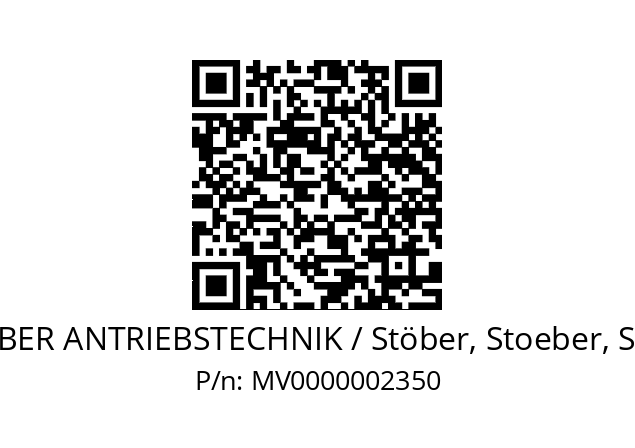   STOEBER ANTRIEBSTECHNIK / Stöber, Stoeber, Stober MV0000002350