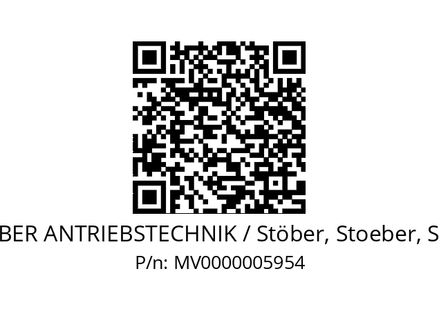   STOEBER ANTRIEBSTECHNIK / Stöber, Stoeber, Stober MV0000005954