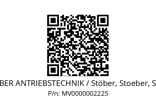   STOEBER ANTRIEBSTECHNIK / Stöber, Stoeber, Stober MV0000002225