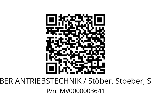   STOEBER ANTRIEBSTECHNIK / Stöber, Stoeber, Stober MV0000003641