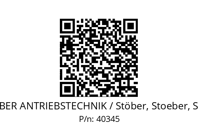   STOEBER ANTRIEBSTECHNIK / Stöber, Stoeber, Stober 40345