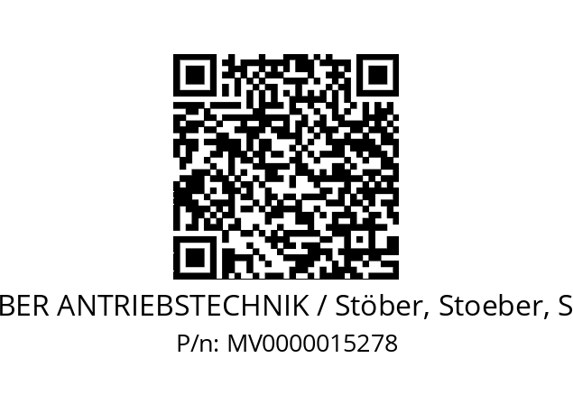   STOEBER ANTRIEBSTECHNIK / Stöber, Stoeber, Stober MV0000015278