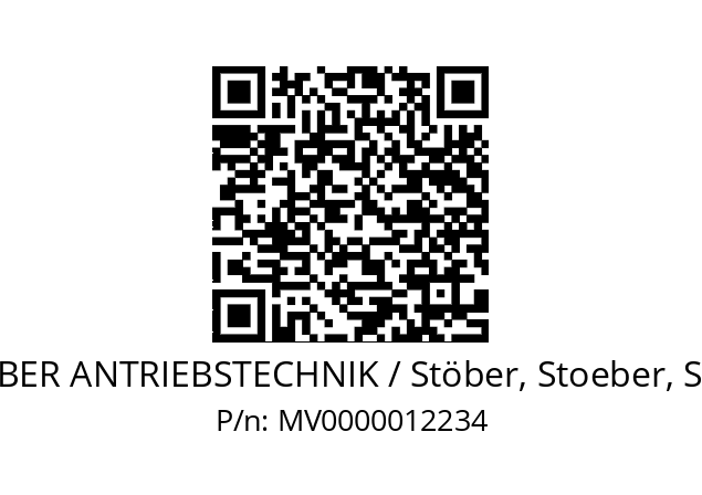   STOEBER ANTRIEBSTECHNIK / Stöber, Stoeber, Stober MV0000012234