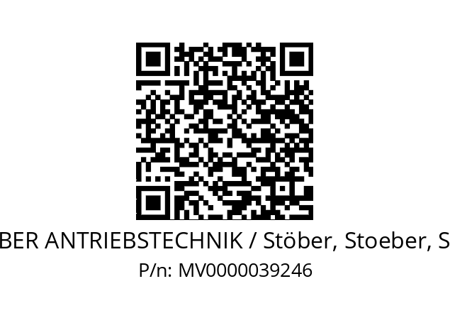   STOEBER ANTRIEBSTECHNIK / Stöber, Stoeber, Stober MV0000039246