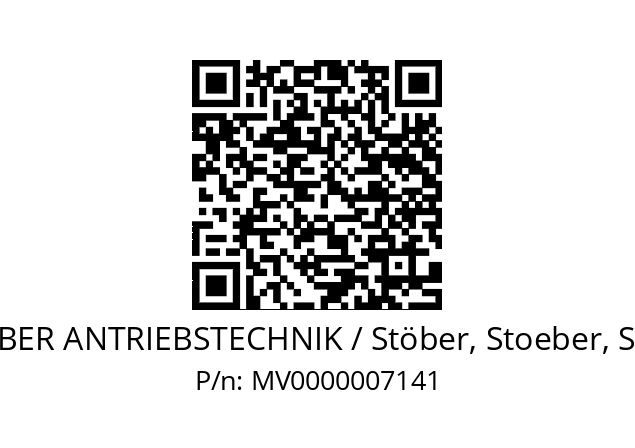   STOEBER ANTRIEBSTECHNIK / Stöber, Stoeber, Stober MV0000007141