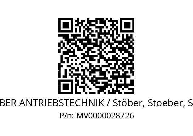   STOEBER ANTRIEBSTECHNIK / Stöber, Stoeber, Stober MV0000028726