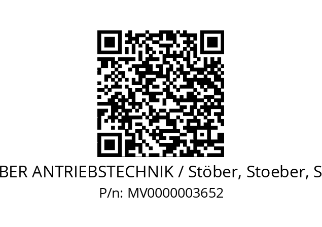   STOEBER ANTRIEBSTECHNIK / Stöber, Stoeber, Stober MV0000003652